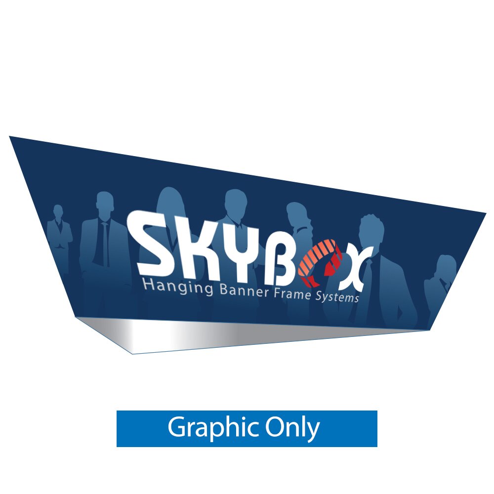 16x5 ft. Hanging Banner Tapered Triangle — Single Sided Graphic Only with White Back Fabric